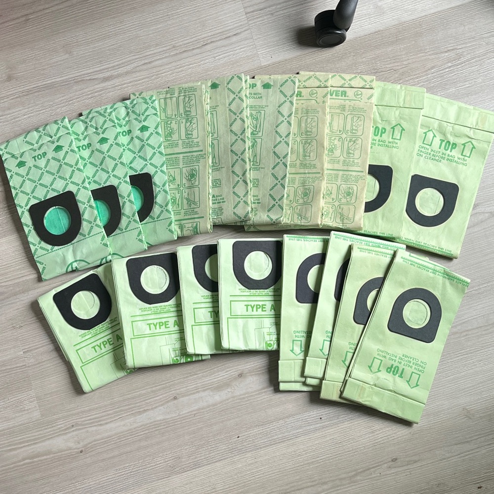 Various Vintage Hoover Type A Vacuum Bags